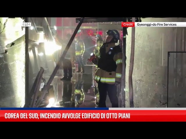 ⁣Corea del Sud, incendio avvolge edificio di otto piani