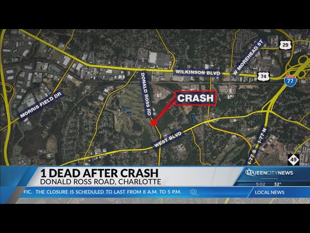 ⁣One dead after West Charlotte crash: MEDIC