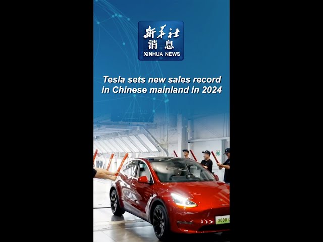 ⁣Xinhua News | Tesla sets new sales record in Chinese mainland in 2024