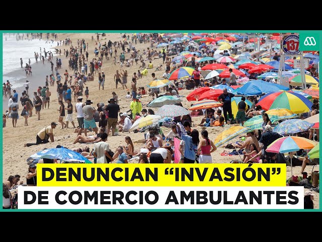 ⁣Comercio ambulante en playas de El Quisco: Denuncian "invasión" de vendedores en balneario