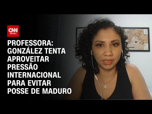 ⁣Professora: González tenta aproveitar pressão internacional para evitar posse de Maduro | BASTIDORES