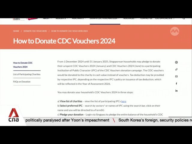 ⁣Donations of unused CDC vouchers fall, but charities still grateful