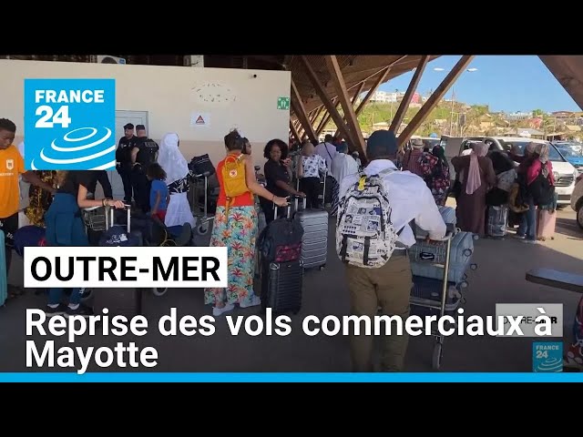 ⁣Mayotte : reprise des vols commerciaux près de trois semaines après le passage du cyclone Chido