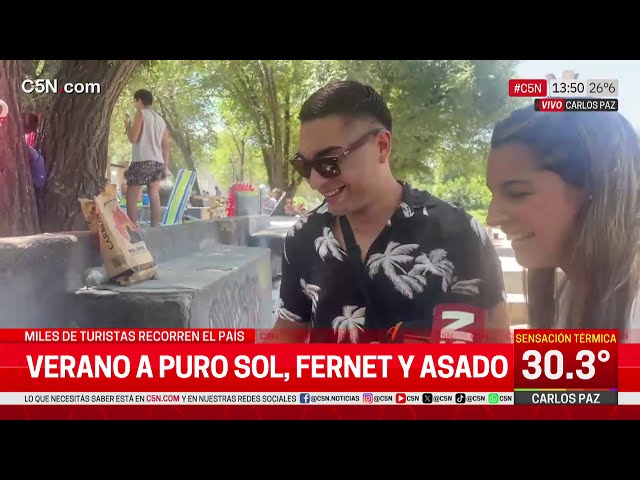 ⁣VERANO a PURO SOL, FERNET y ASADO en CARLOS PAZ