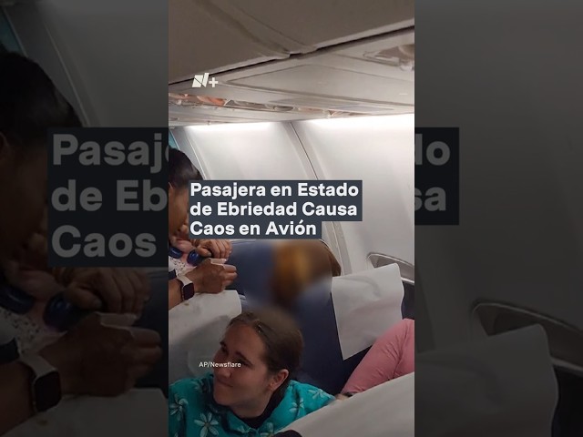 ⁣Pasajera en estado de ebriedad causa caos en avión #nmas #shorts #avion