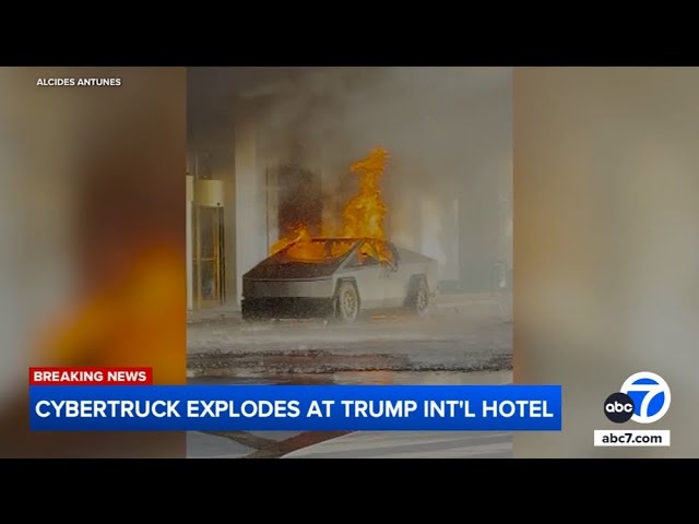 ⁣Update on Cybertruck explosion outside Trump Las Vegas hotel