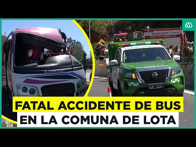 ⁣Fatal accidente de bus deja tres personas muertas en Lota