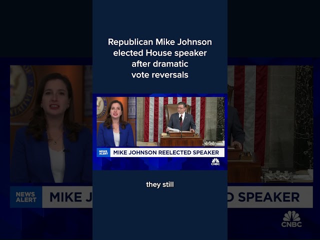 ⁣Republican Mike Johnson elected House speaker after dramatic vote reversals