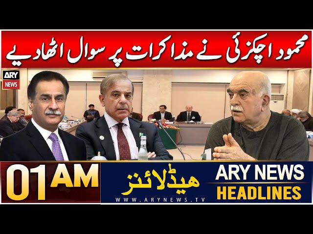 ⁣ARY News 1 AM News Headline | 4th Jan 2025 | Mahmood Achakzai raises questions about negotiations