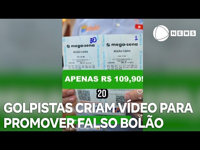 ⁣Golpistas criam vídeo para promover falso bolão da Mega-Sena