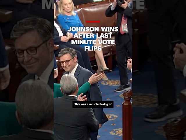 ⁣Johnson wins after last minute vote flips