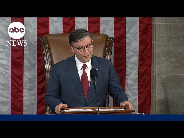 ⁣Mike Johnson addresses the 119th Congress following speaker vote