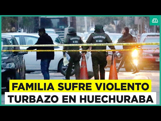 ⁣Familia sufre violento turbazo en Huechuraba