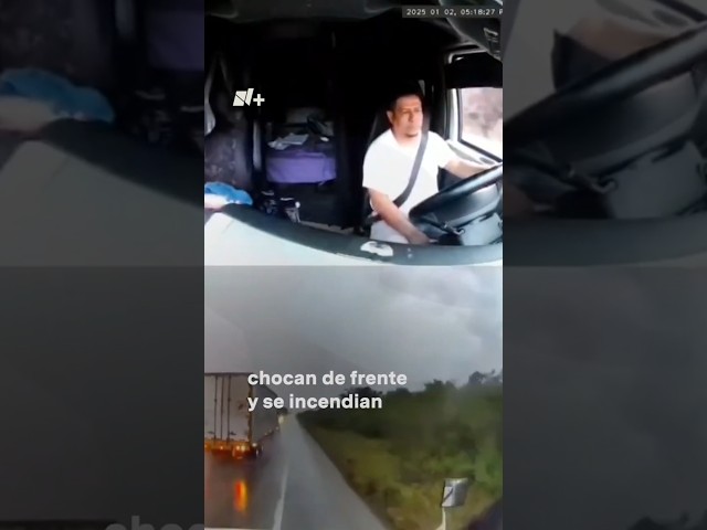 ⁣Choca tráiler contra pipa con combustible - N+ #Shorts