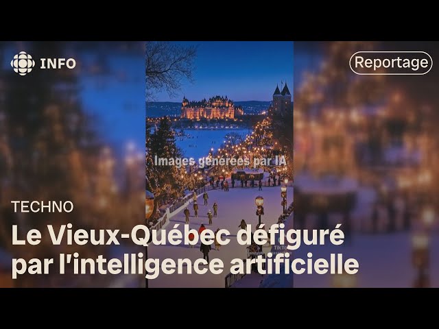 ⁣Une vidéo générée par l'IA montre un Vieux-Québec qui n'existe pas