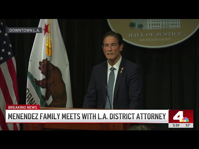 ⁣Menendez family meets with LA District Attorney Nathan Hochman