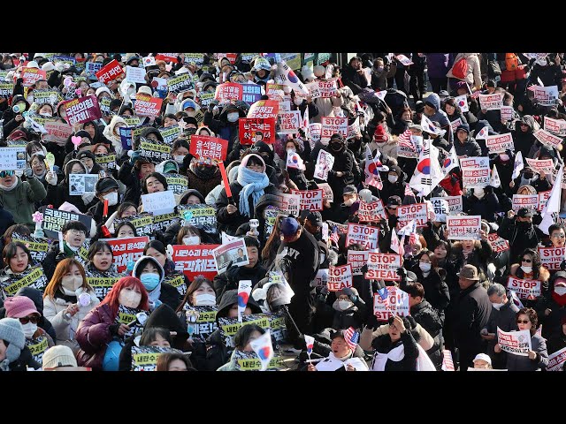 ⁣계속되는 탄핵 찬반 집회…일부 참가자 체포 / 연합뉴스TV (YonhapnewsTV)