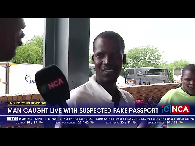 ⁣Man caught live with suspected fake passport