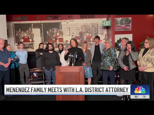 ⁣Menendez family meets with LA District Attorney Nathan Hochman