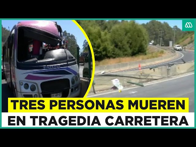 ⁣Tragedia en el Biobío: Bus habría perdido el control por exceso de velocidad