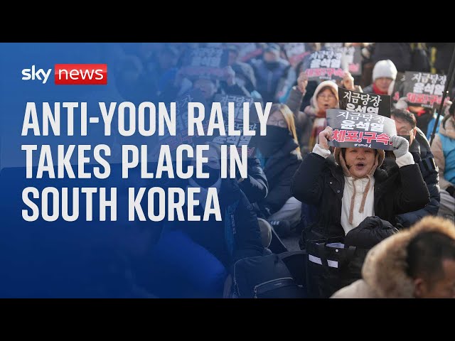 ⁣Anti-Yoon rally takes place in South Korea