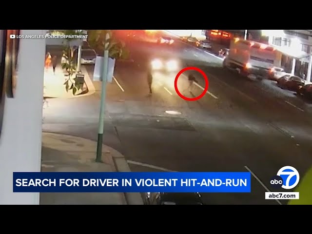 ⁣LAPD searching for driver in hit-and-run that severely injured woman in East Hollywood