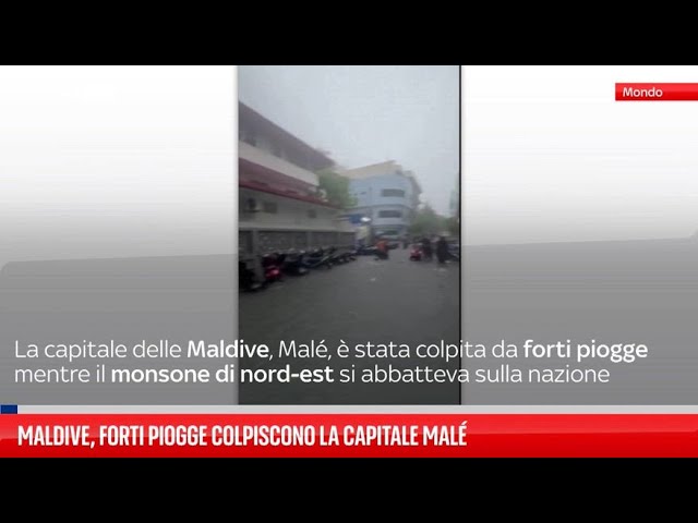 ⁣Maldive, forti piogge colpiscono la capitale Malé