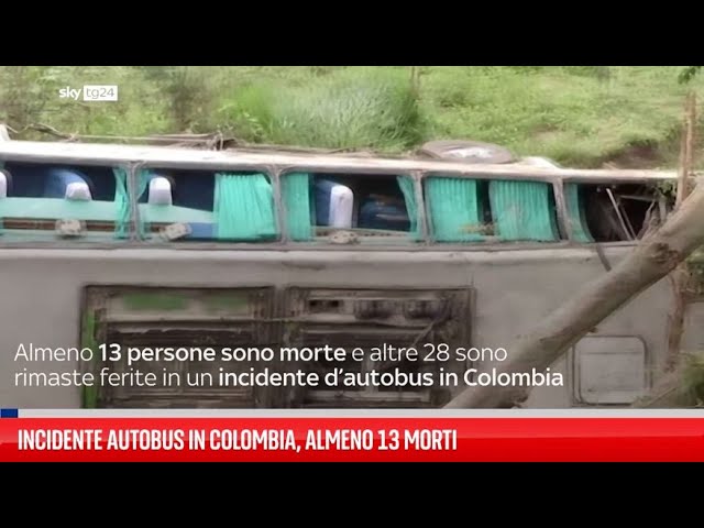 ⁣Incidente autobus in Colombia uccide almeno tredici persone