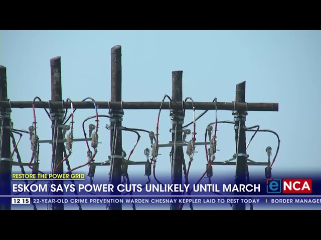 ⁣Eskom says power cuts unlikely until March