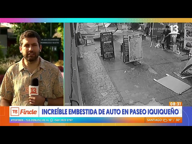 ⁣Conductor ebrio ingresó con su auto a paseo peatonal en Iquique