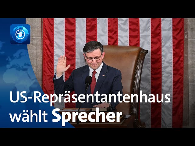 ⁣US-Repräsentantenhaus: Republikaner Johnson als Sprecher wiedergewählt