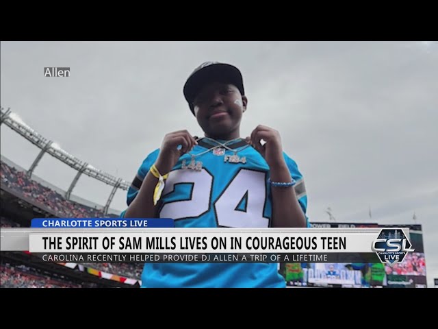 ⁣The spirit of Sam Mills lives on in 14-year-old fan