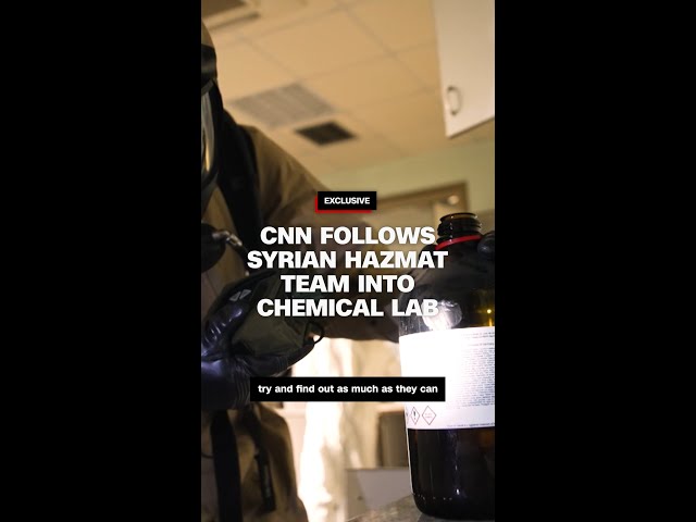 ⁣Syrian hazmat team shows CNN inside of what appears to be a former chemical lab