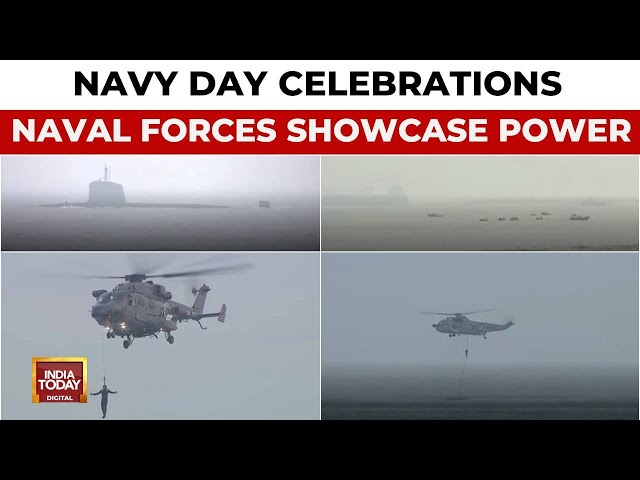 ⁣Navy Day Celebrations LIVE: Naval Forces Showcase Power With Warships, Jets And A Dramatic Drill