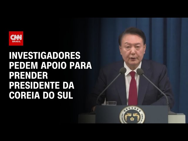 ⁣Investigadores pedem apoio para prender presidente da Coreia do Sul | AGORA CNN