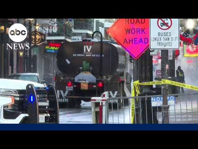 ⁣Bollards construction restarts on Bourbon Street