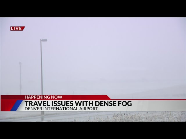 ⁣Denver weather: Dense fog, snow flurries at Denver International Airport Saturday