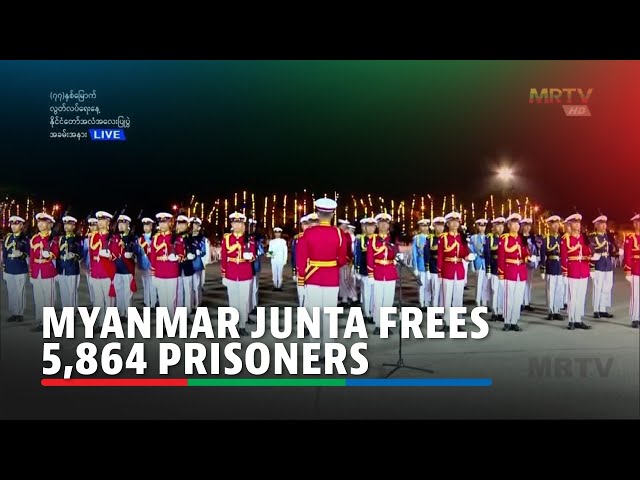 ⁣Myanmar junta frees 5,864 prisoners | ABS-CBN News