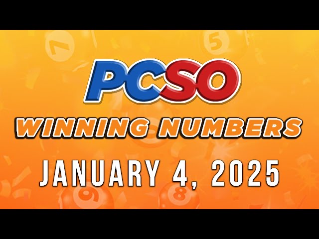 ⁣P29M Jackpot Grand Lotto 6/55, 2D, 3D, 6D, and Lotto 6/42 | January 4, 2025