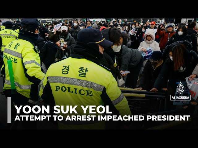 ⁣Attempt to arrest impeached president: Thousands protest for and against Yoon Suk Yeol