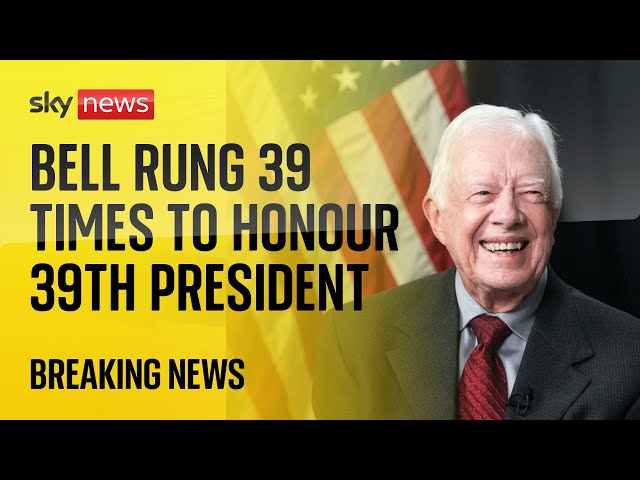 ⁣39 bells rung to honour 39th President of the United States