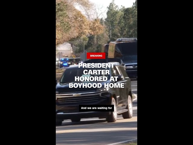 ⁣President Carter’s motorcade stops at boyhood home, honored 39 times