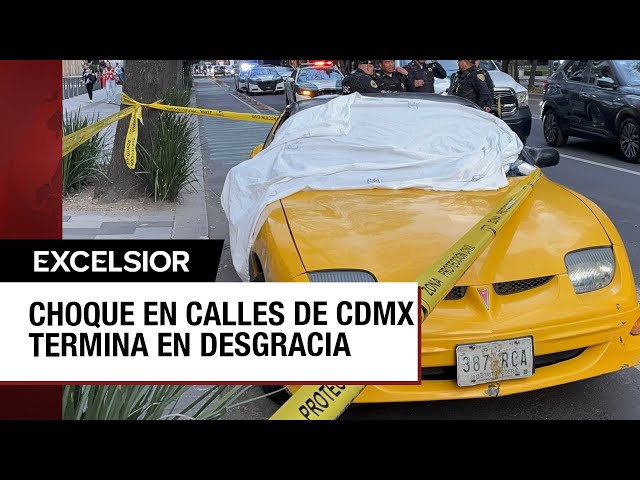 ⁣Conductor provoca choque en avenida Insurgentes Sur y después se dispara