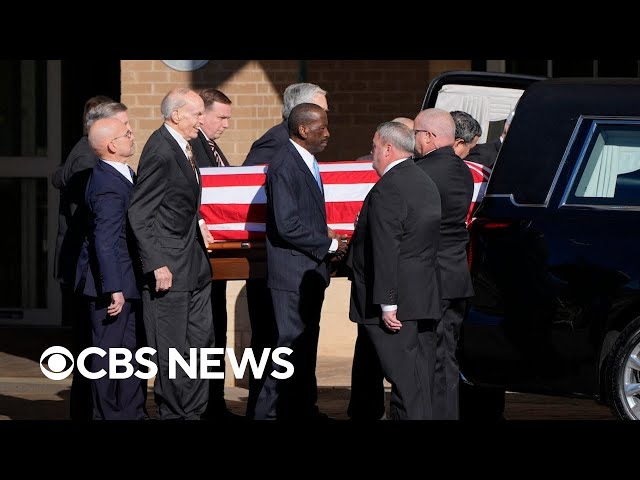 ⁣Jimmy Carter's state funeral begins with procession in Plains, Georgia | Special Report