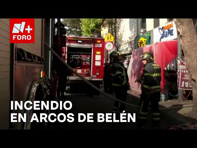 ⁣Bomberos controlan incendio en avenida Arcos de Belén, CDMX - Sábados de N+ FORO