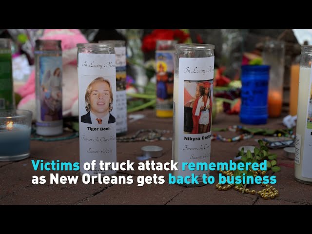 ⁣Victims of truck attack remembered as New Orleans gets back to business