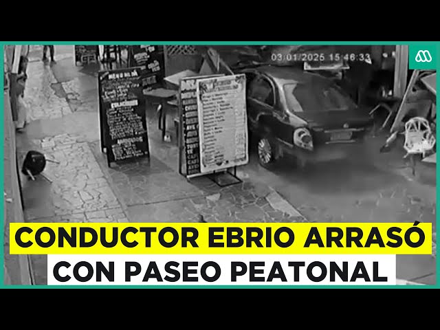 ⁣Conductor ebrió arrasa con terrazas de restaurantes en Iquique: Será formalizado