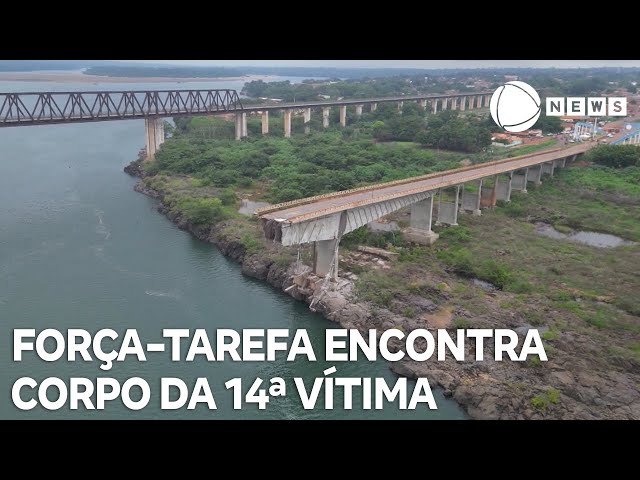 ⁣Força-tarefa encontra corpo da 14ª vítima da queda de ponte