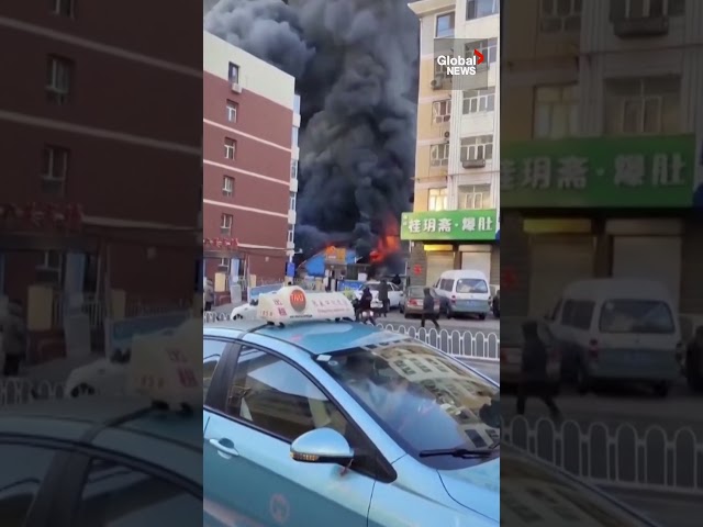 ⁣8 dead in northern China market fire