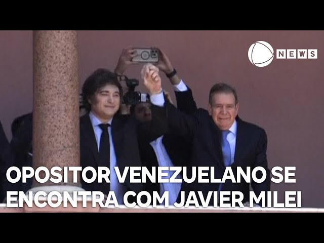 ⁣Opositor venezuelano se encontra com presidente argentino